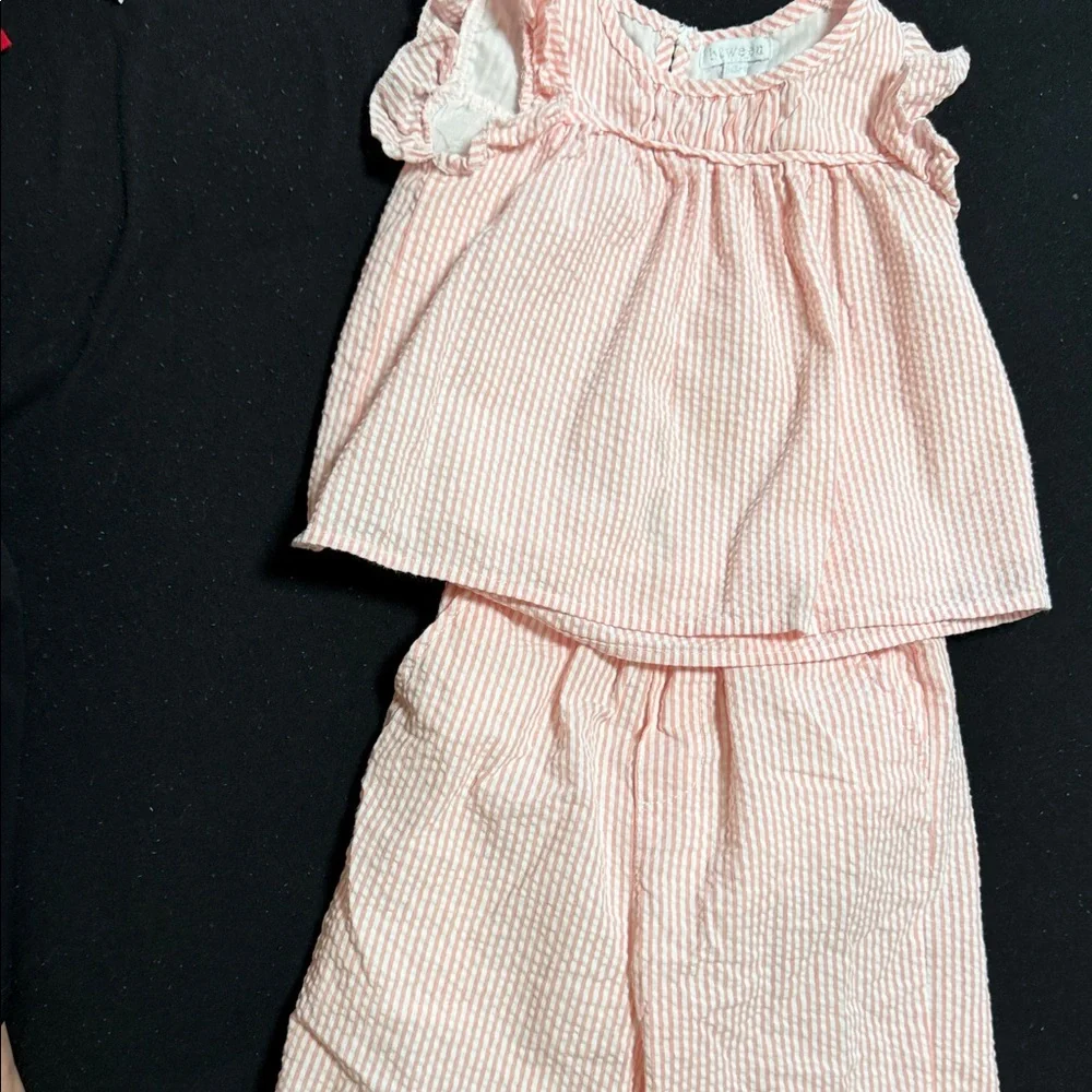 Pink Striped Baby Outfit